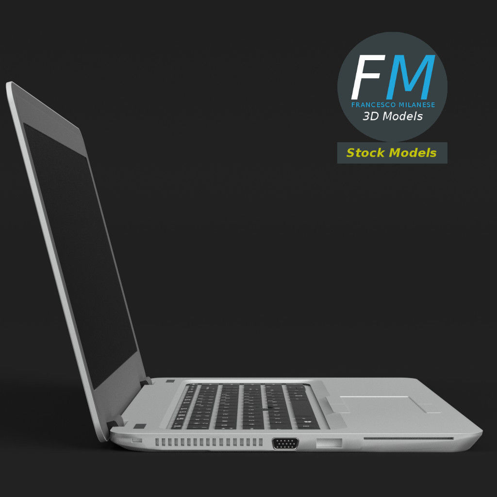 Laptop notebook pc Low-poly 3D model_4