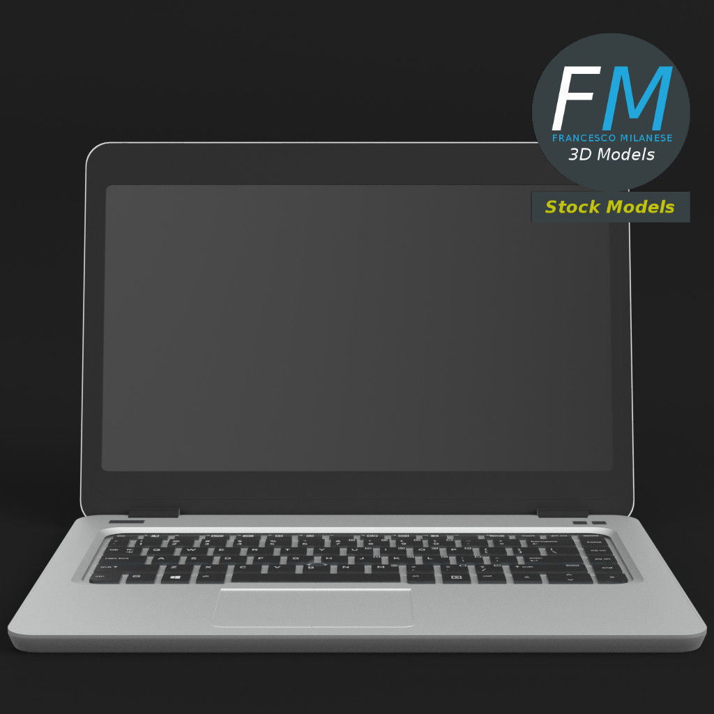 Laptop notebook pc Low-poly 3D model_3