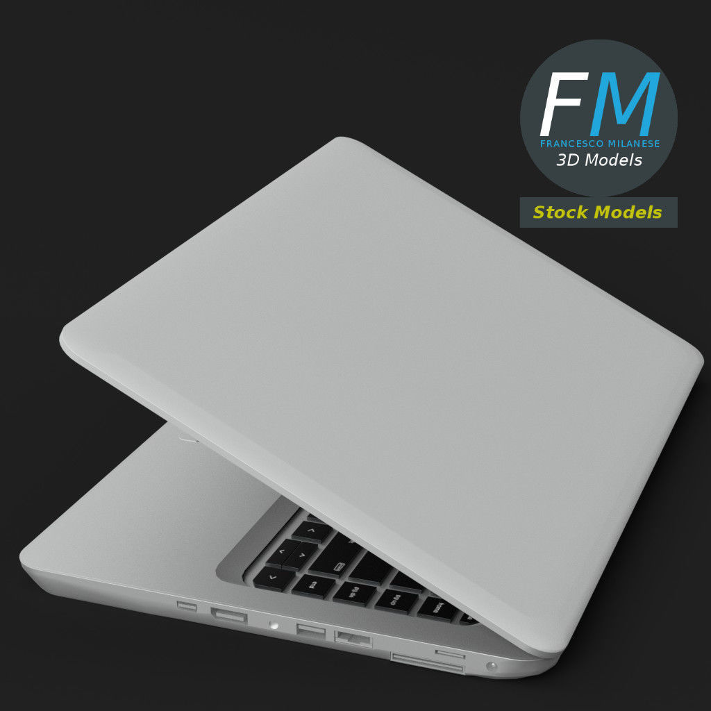 Laptop notebook pc Low-poly 3D model_5