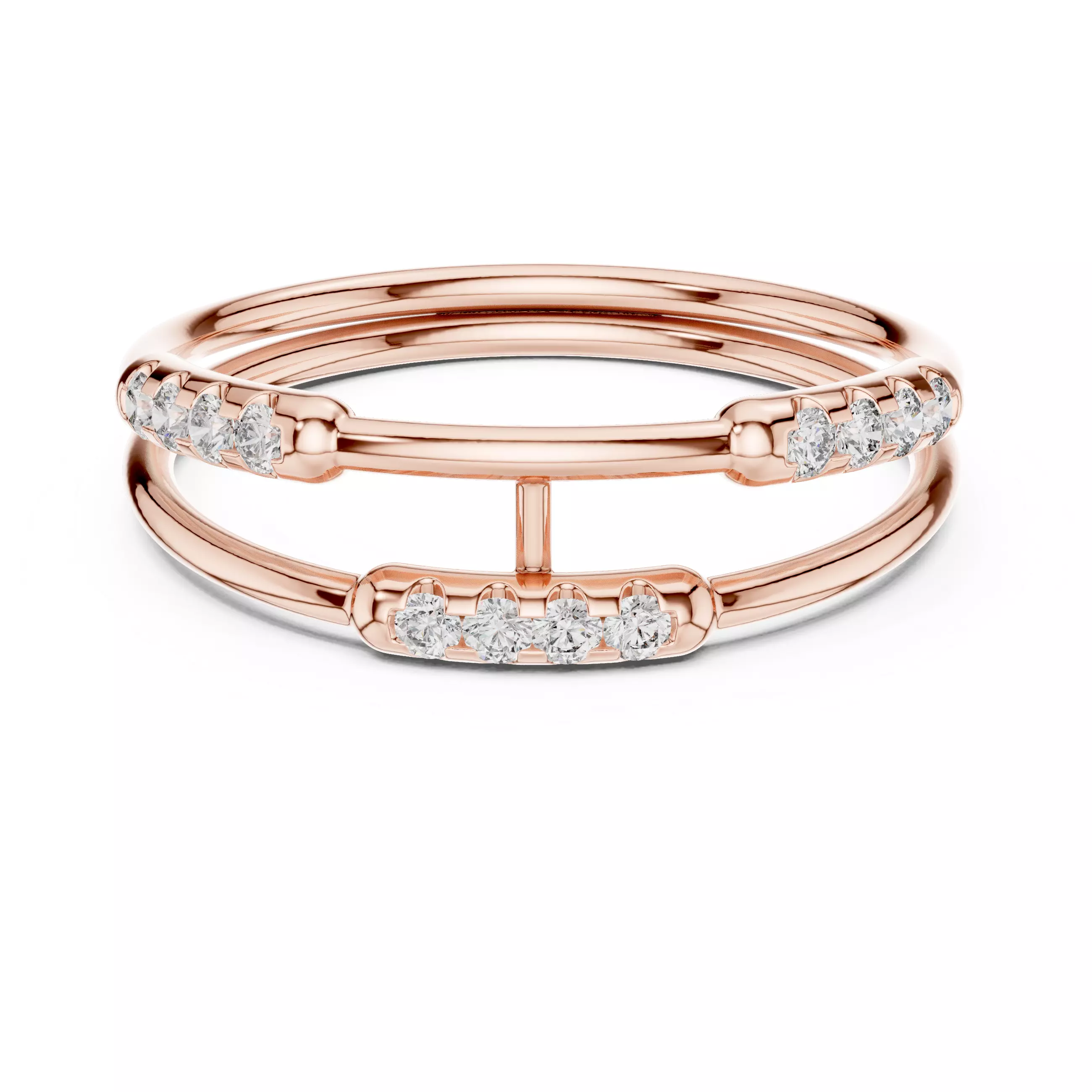 Multi Row Open Diamond Bangle Bracelet 3D print model