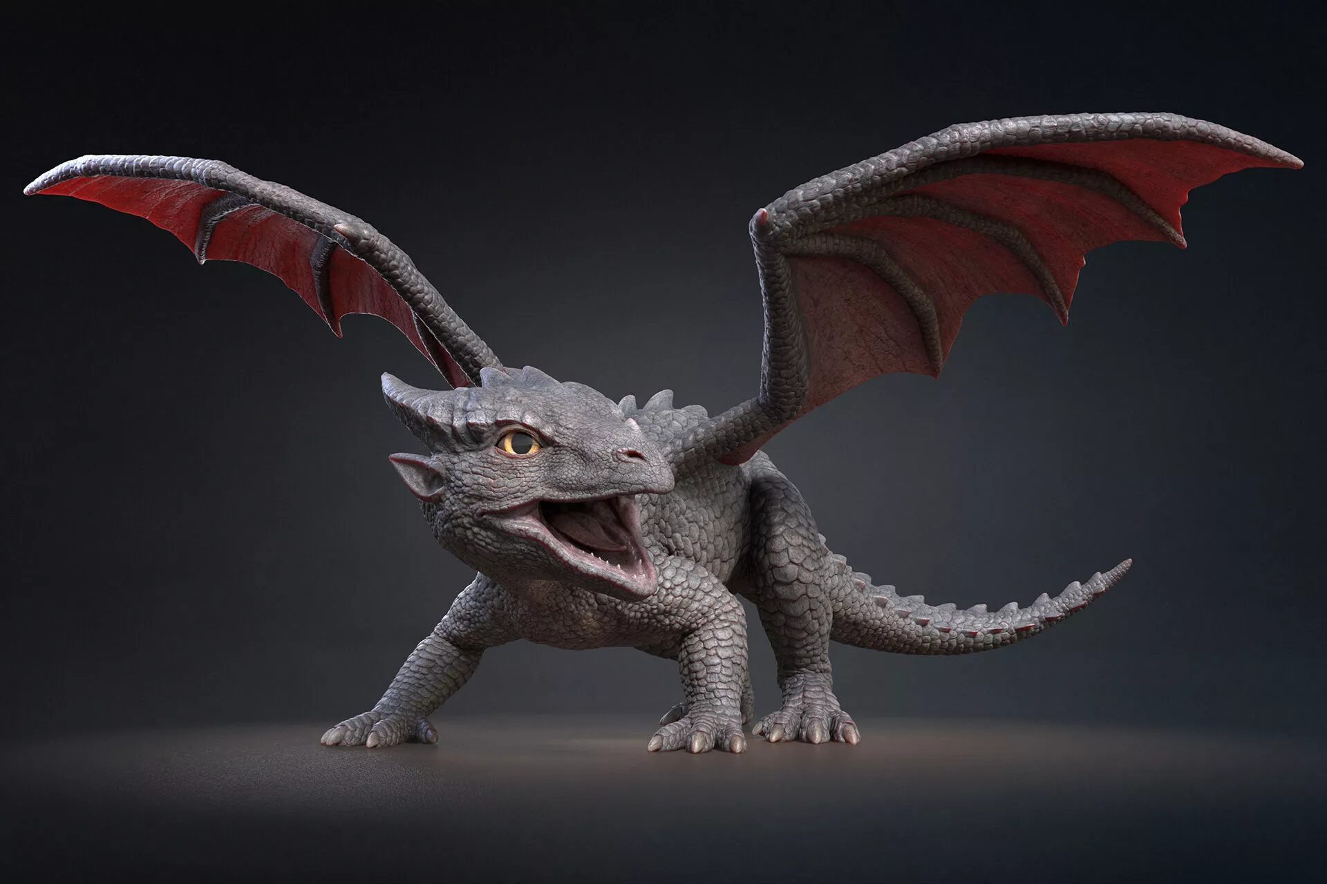 Dragon Baby Rigged 3D model