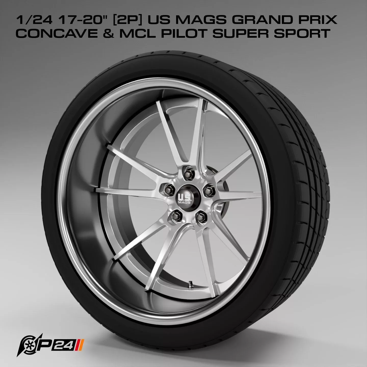 1-24th 17-20 inches 2P US Mags Grand Prix Concave and MCL Pil... 3D print model