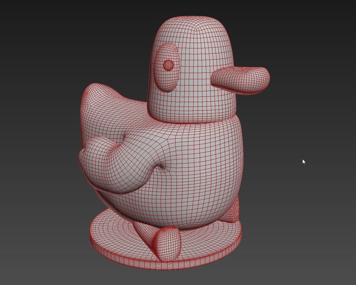 sarah and duck  3D print model_12