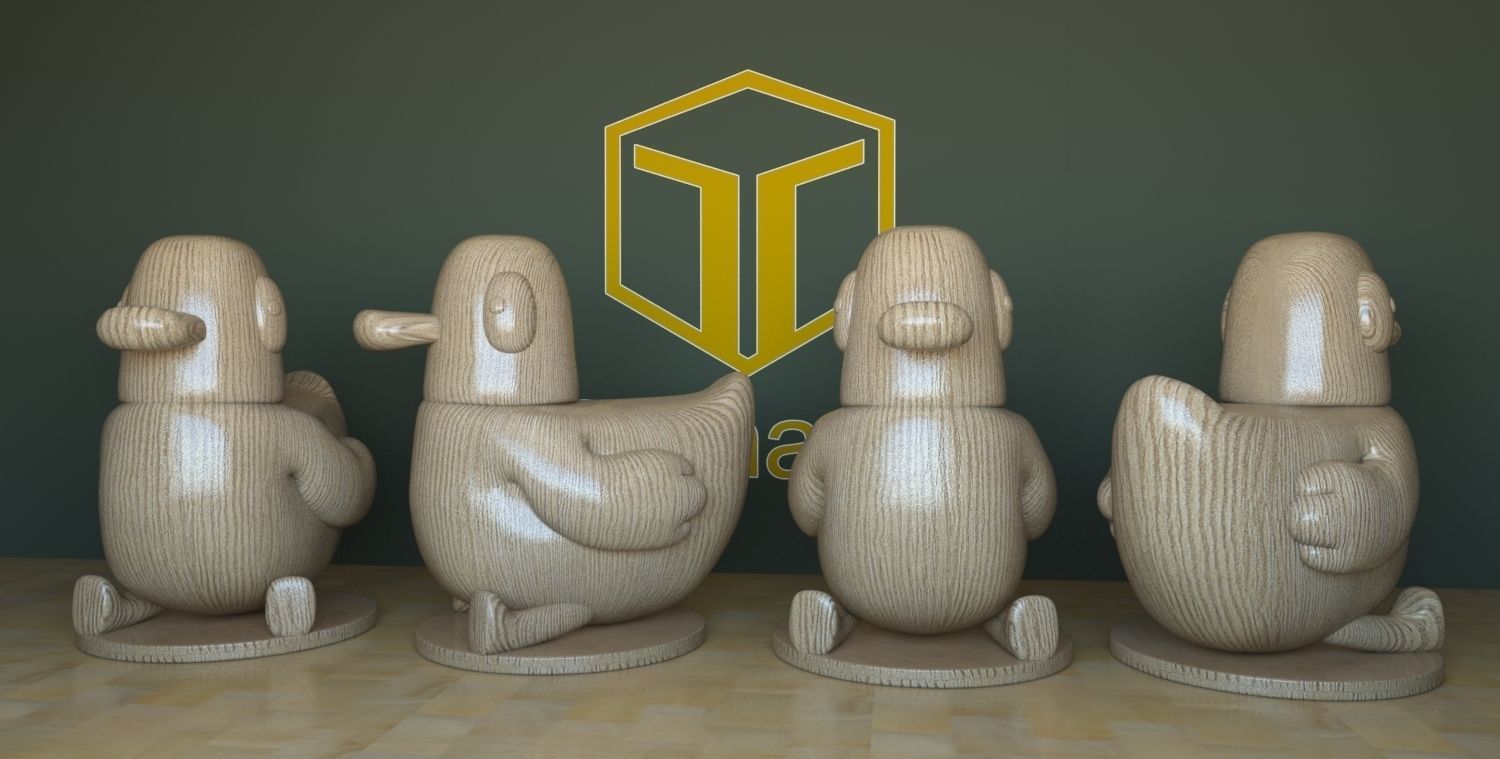 sarah and duck  3D print model_17