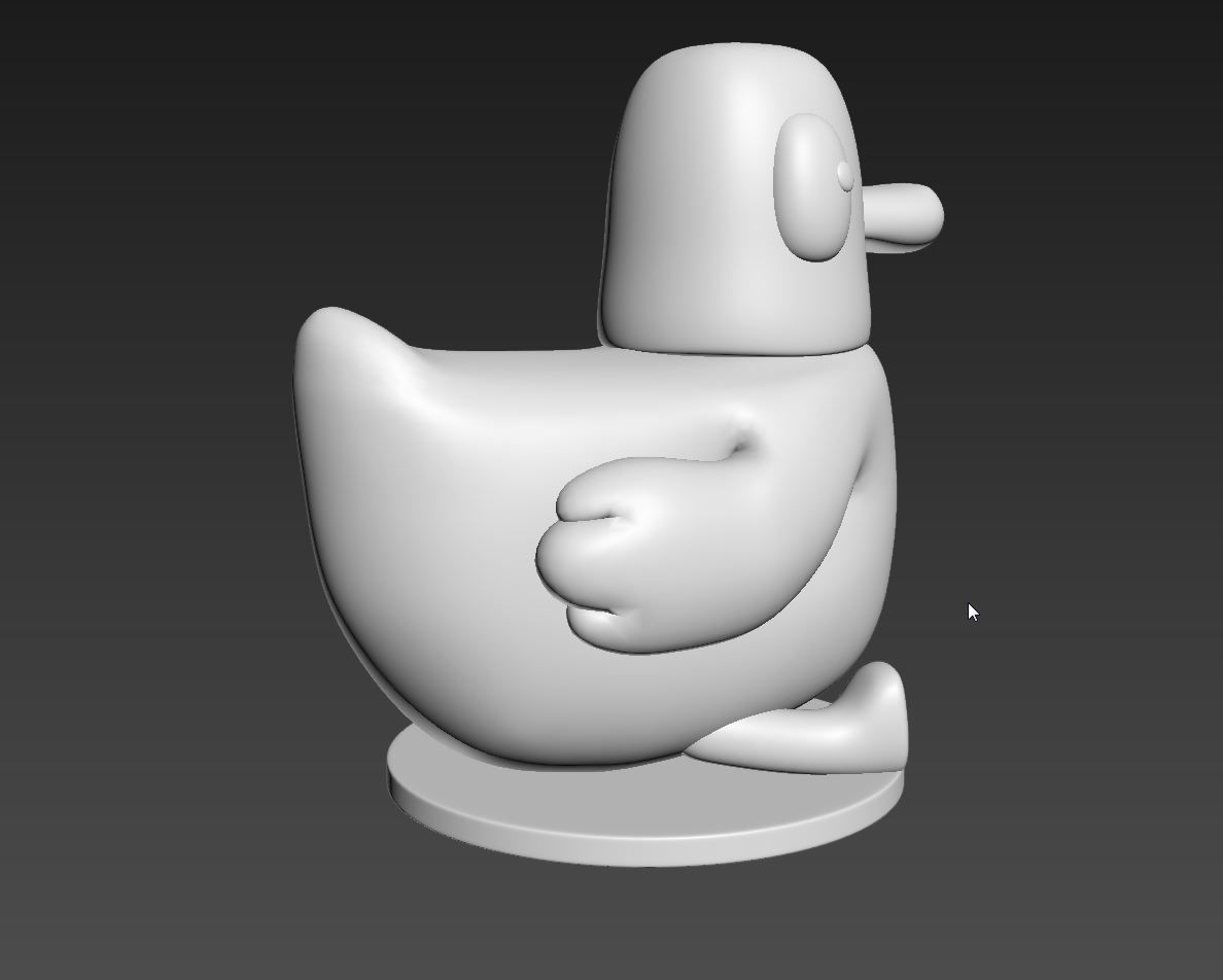 sarah and duck  3D print model_2