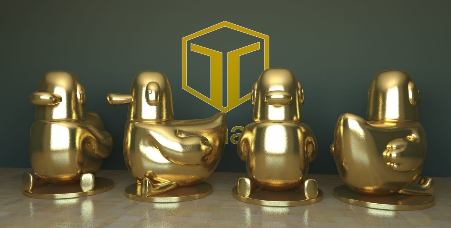 sarah and duck  3D print model_16