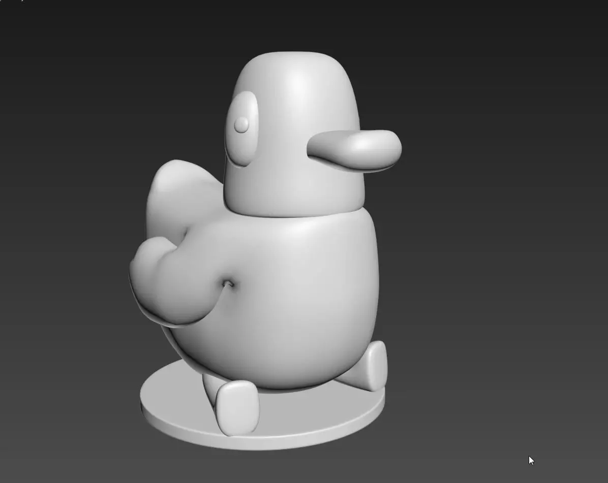 sarah and duck  3D print model_0