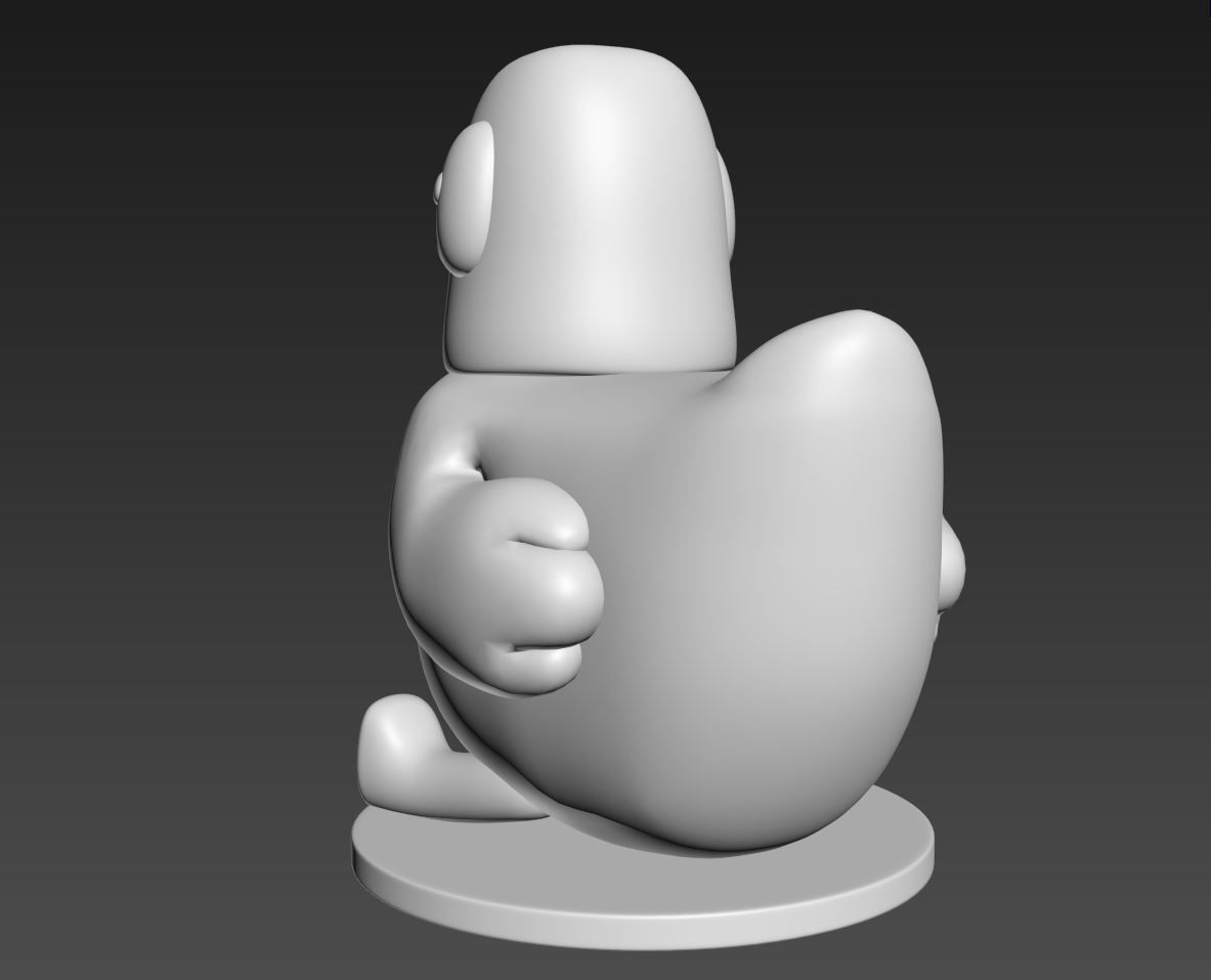 sarah and duck  3D print model_5