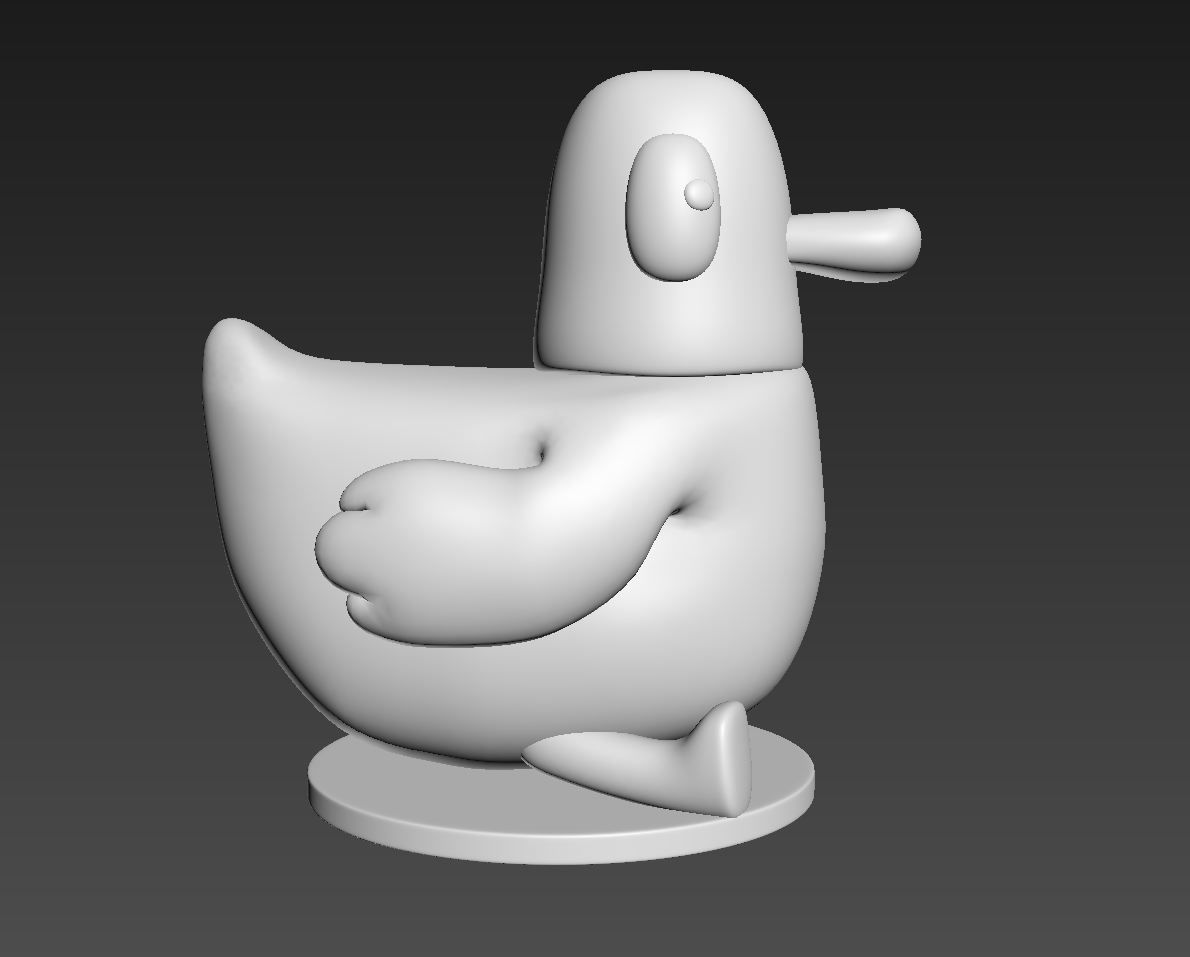 sarah and duck  3D print model_7