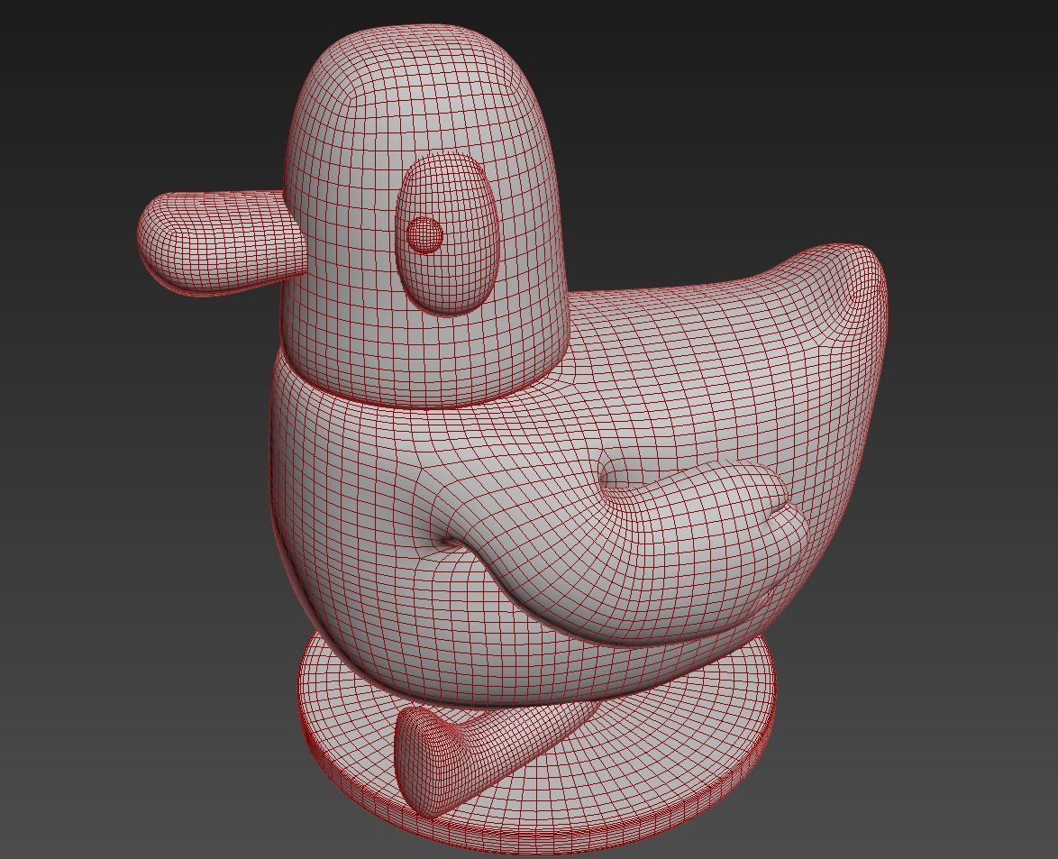 sarah and duck  3D print model_9