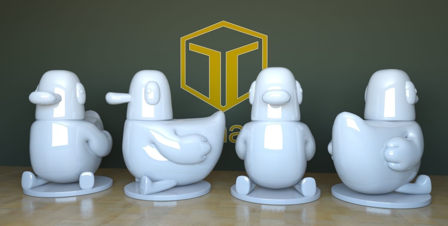 sarah and duck  3D print model_15