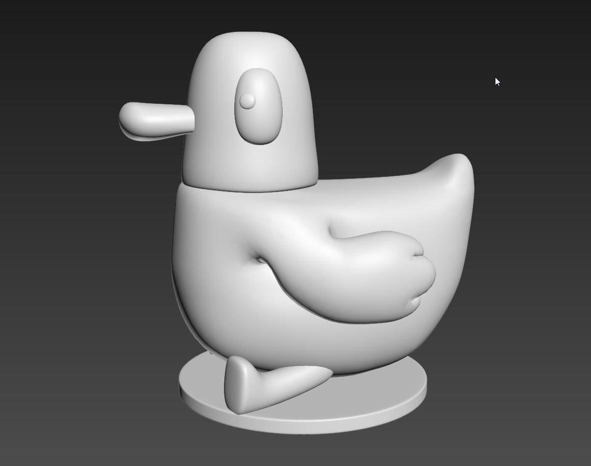 sarah and duck  3D print model_4