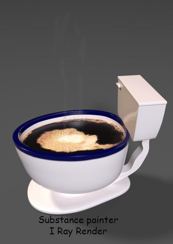 Toilet shaped Coffee Cup  3D model_4