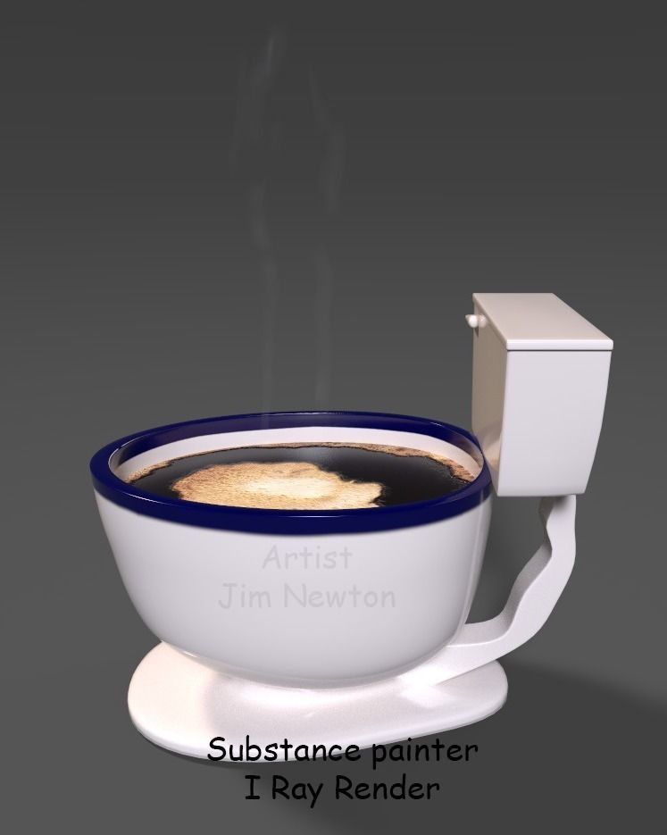 Toilet shaped Coffee Cup  3D model_5