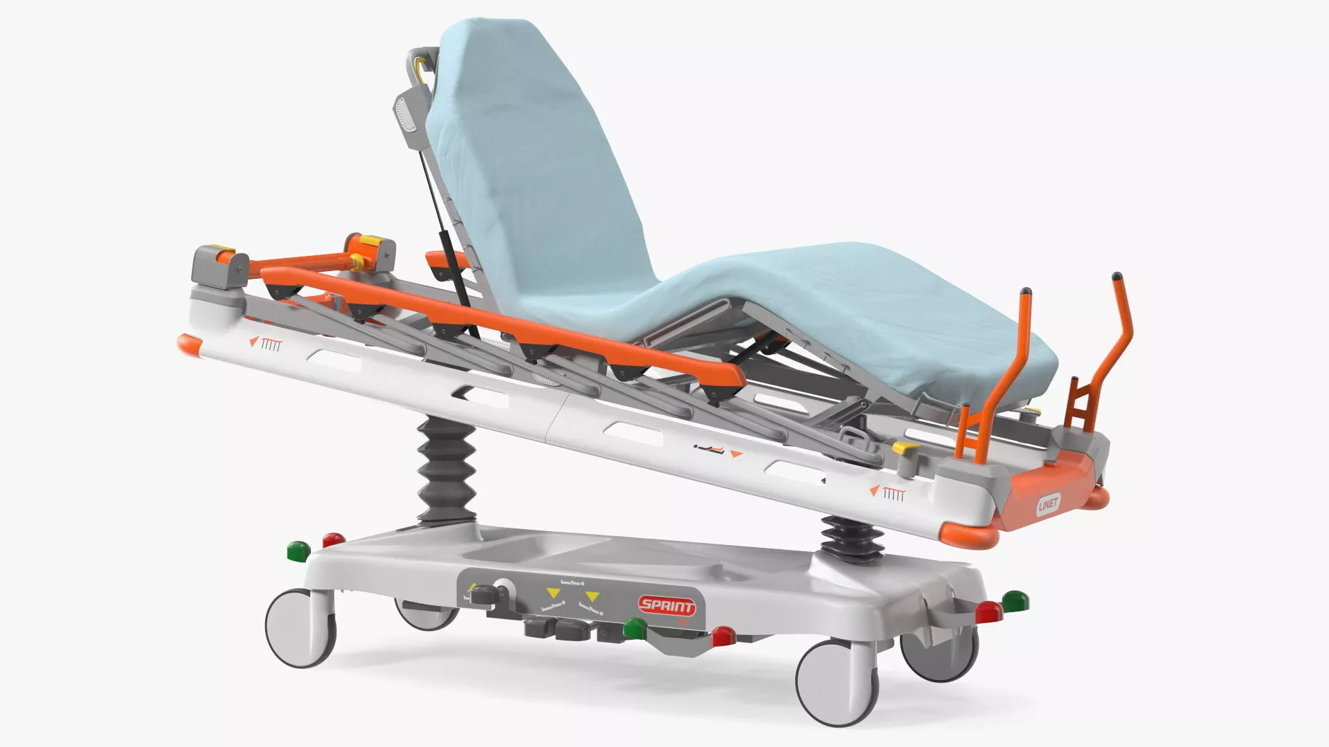 Linet Sprint 100 Transport Bed Rigged 3D model