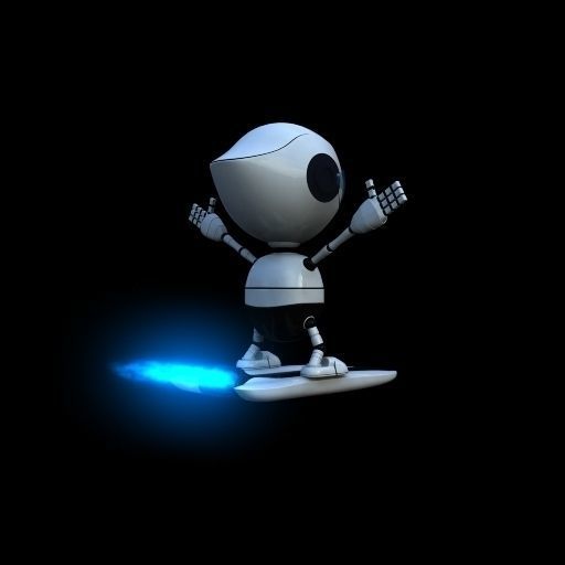 Rigged Robot Low-poly 3D model_15