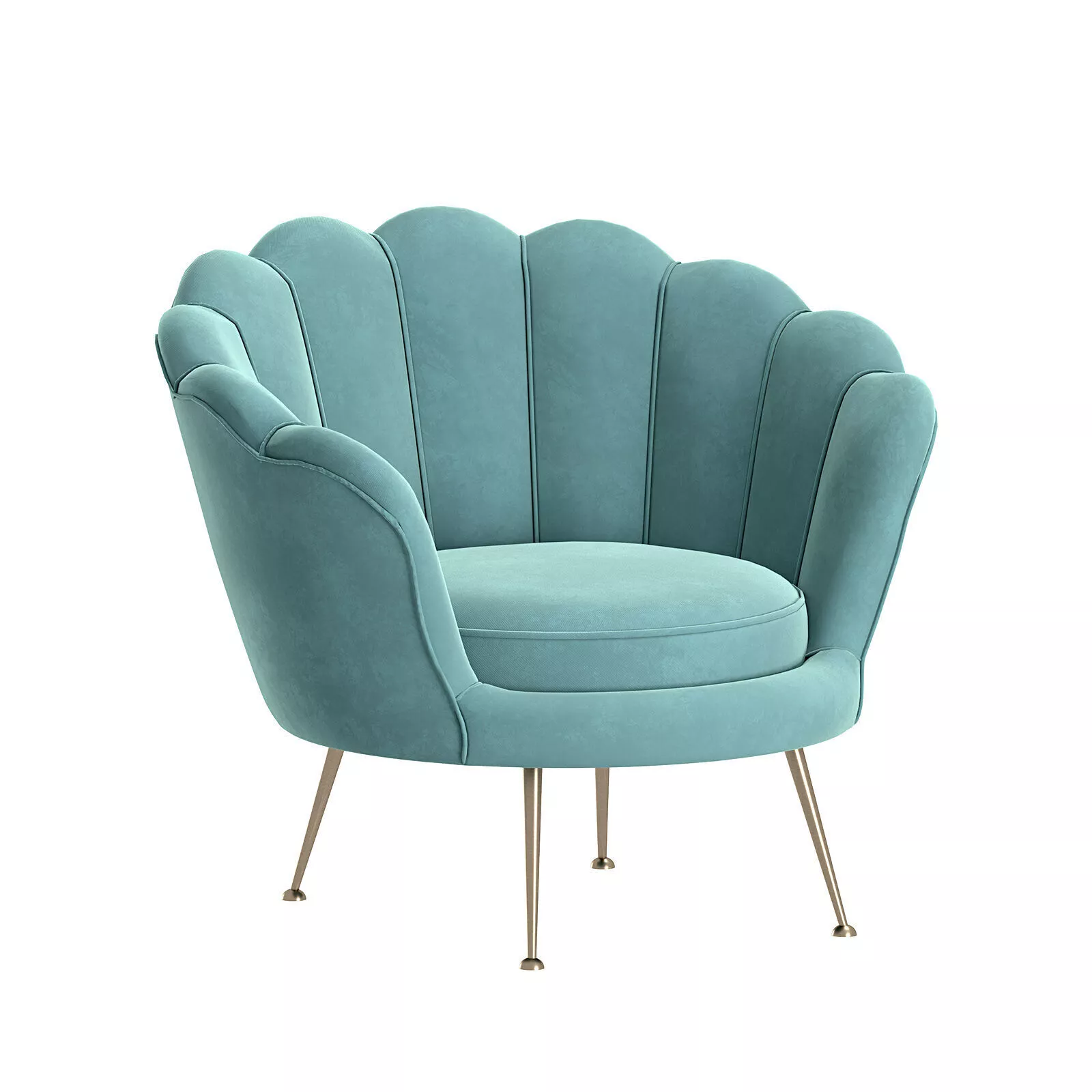 Interior luxury Blue Piping Chair 3D model