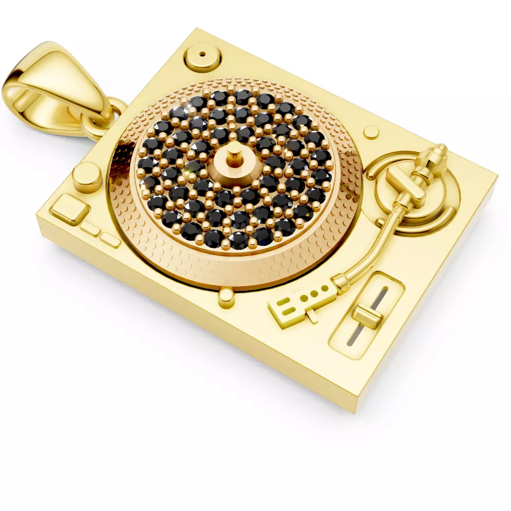 Tuntable- Record player- pendant - movable 3D print model