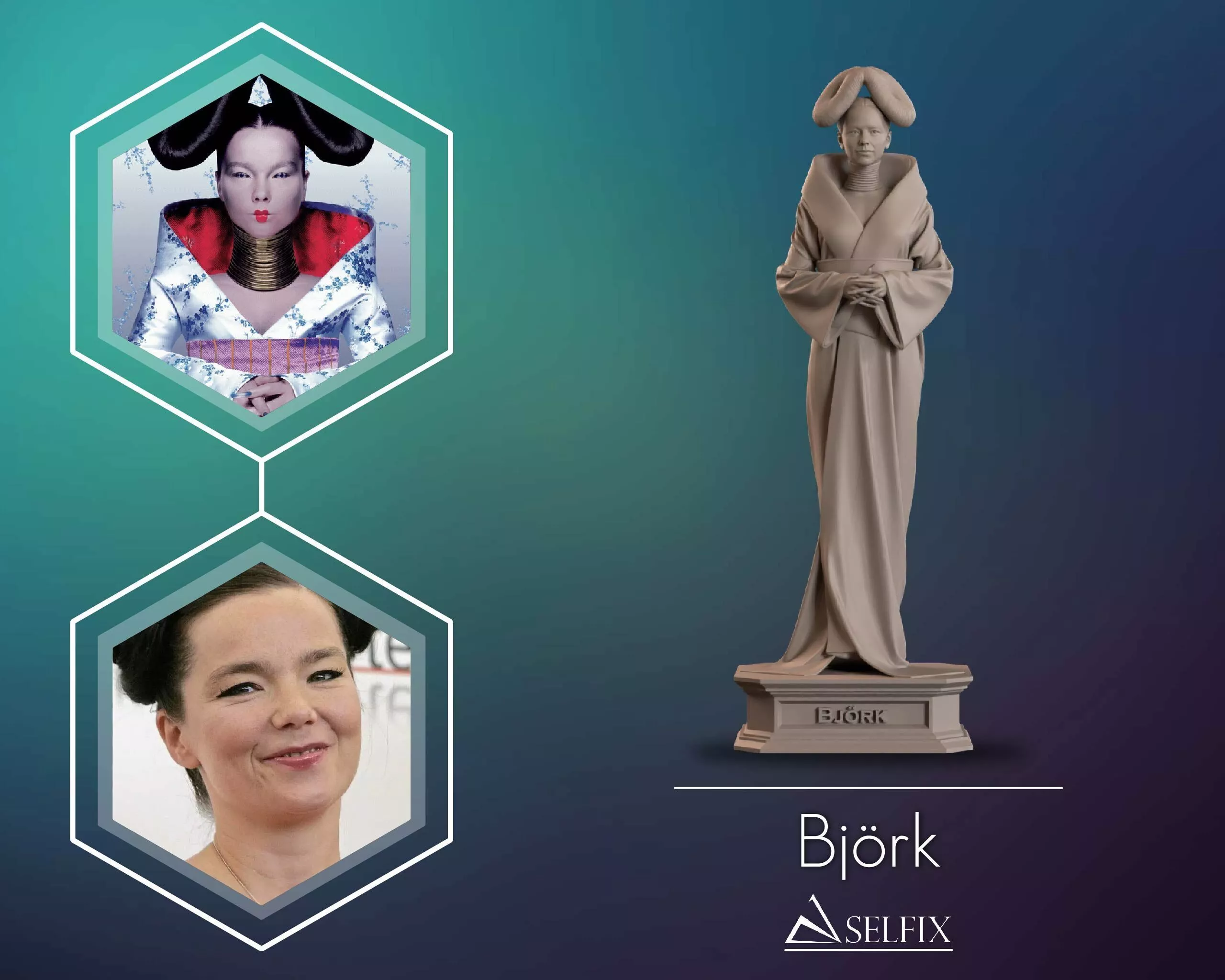 Bjork Full Body Sculpture 3D print model