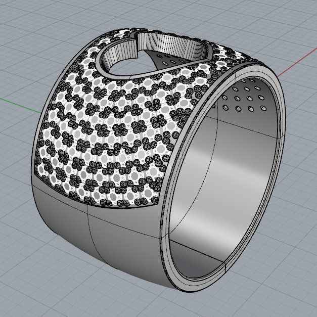 Heart Diamond Ring 3D print model_2
