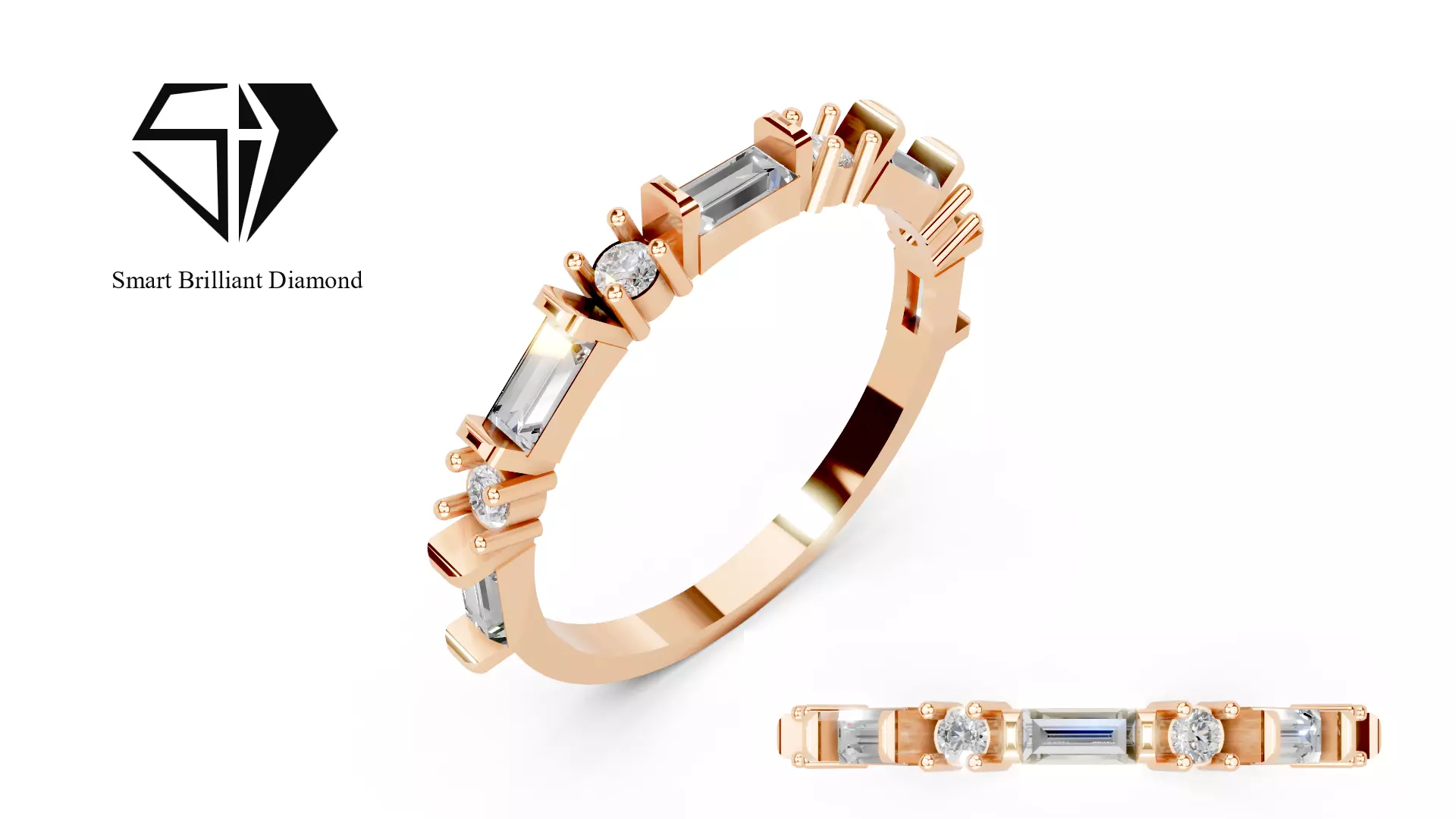 Bridal Diamond Gold Ring Elegant Women Fine Jewelry 3D jr00437 3D print model