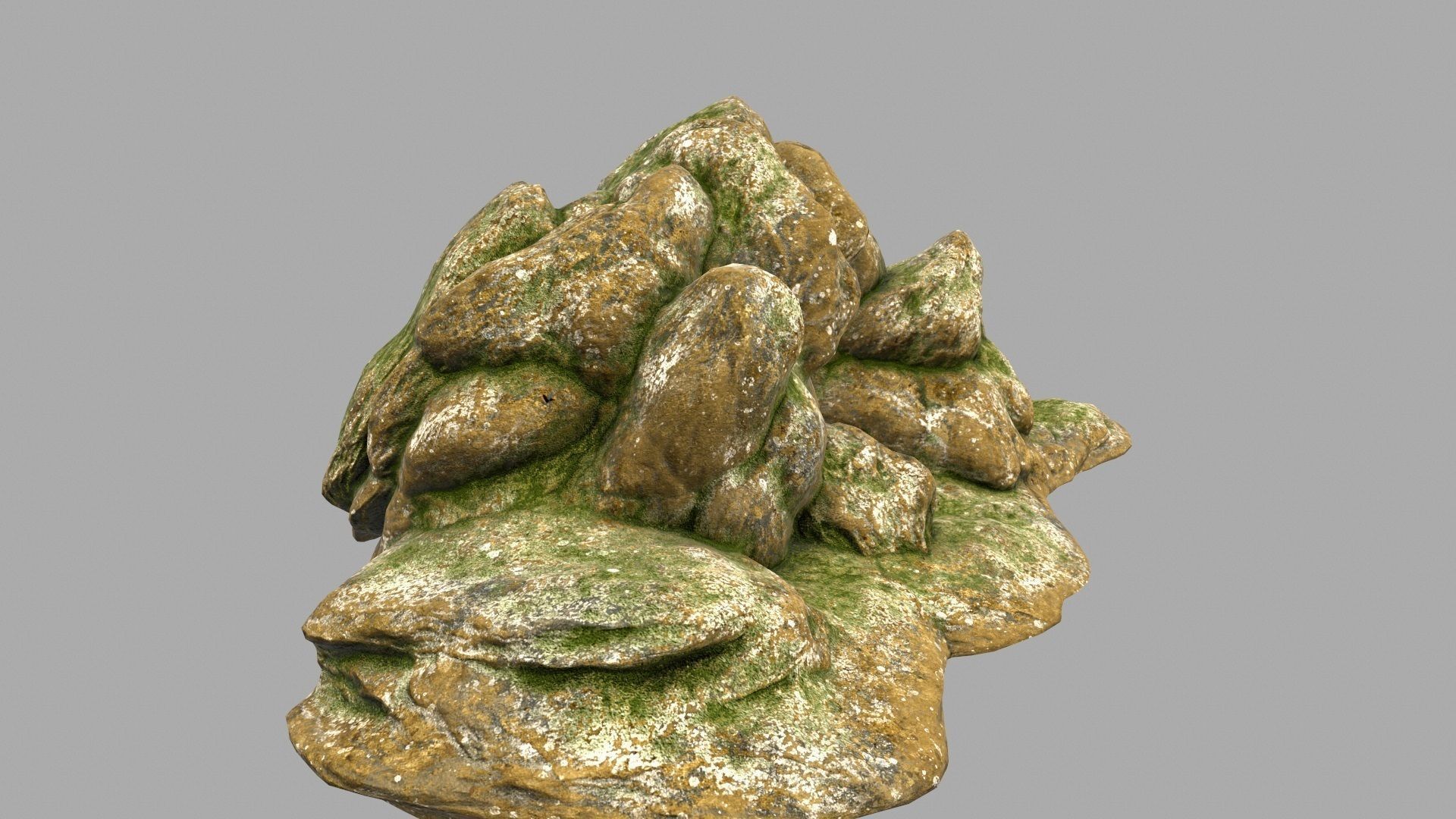 cave rock Low-poly 3D model_3