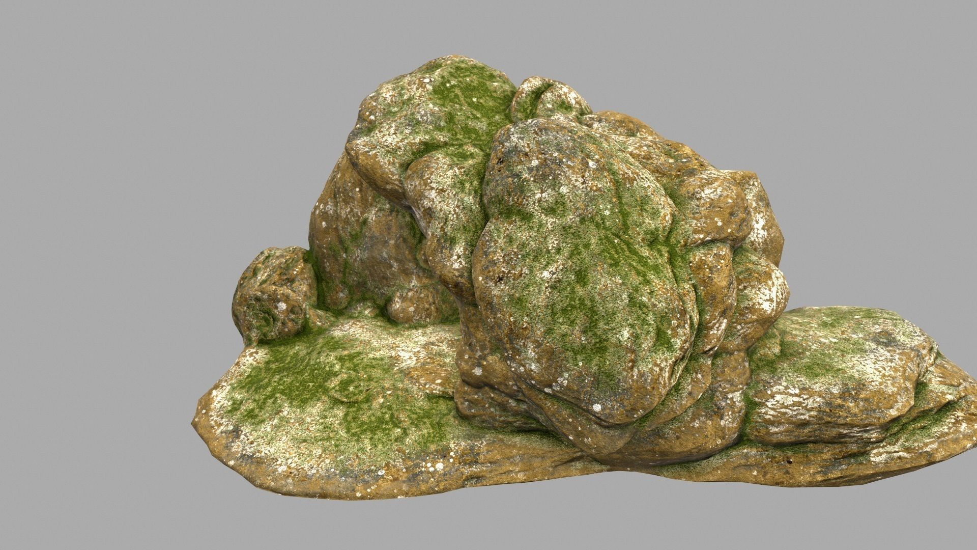 cave rock Low-poly 3D model_5