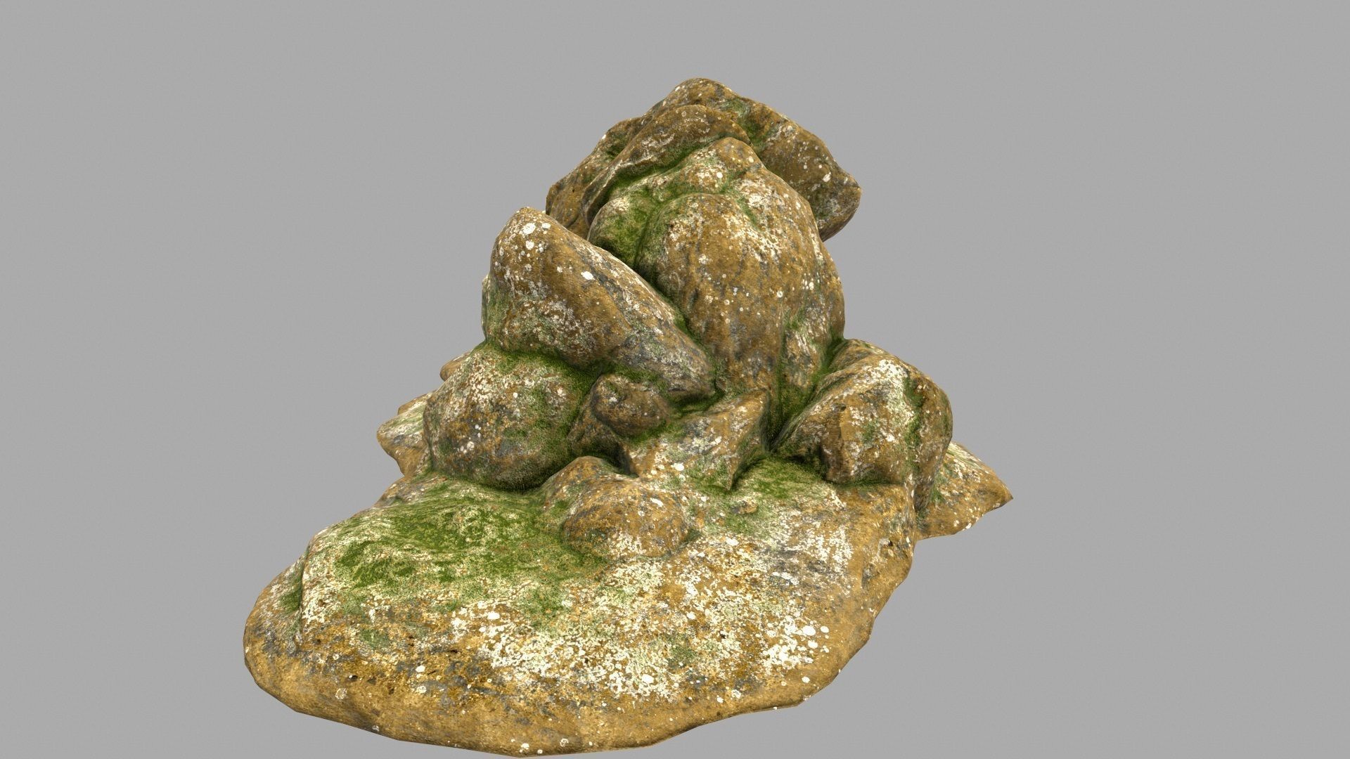 cave rock Low-poly 3D model_8