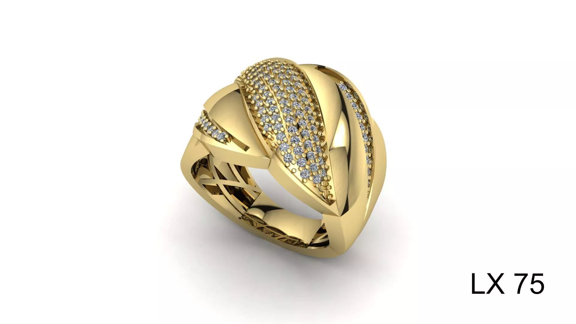 Luxury Wide Statement Ring free Free 3D print model