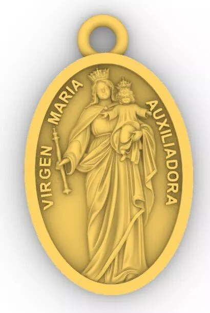 Dije Medalla de Maria Auxiliadora 3D print model