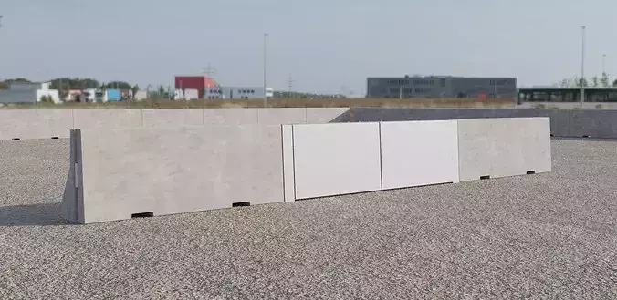 Metal Gates for Fenced Concrete Barrier 400x110