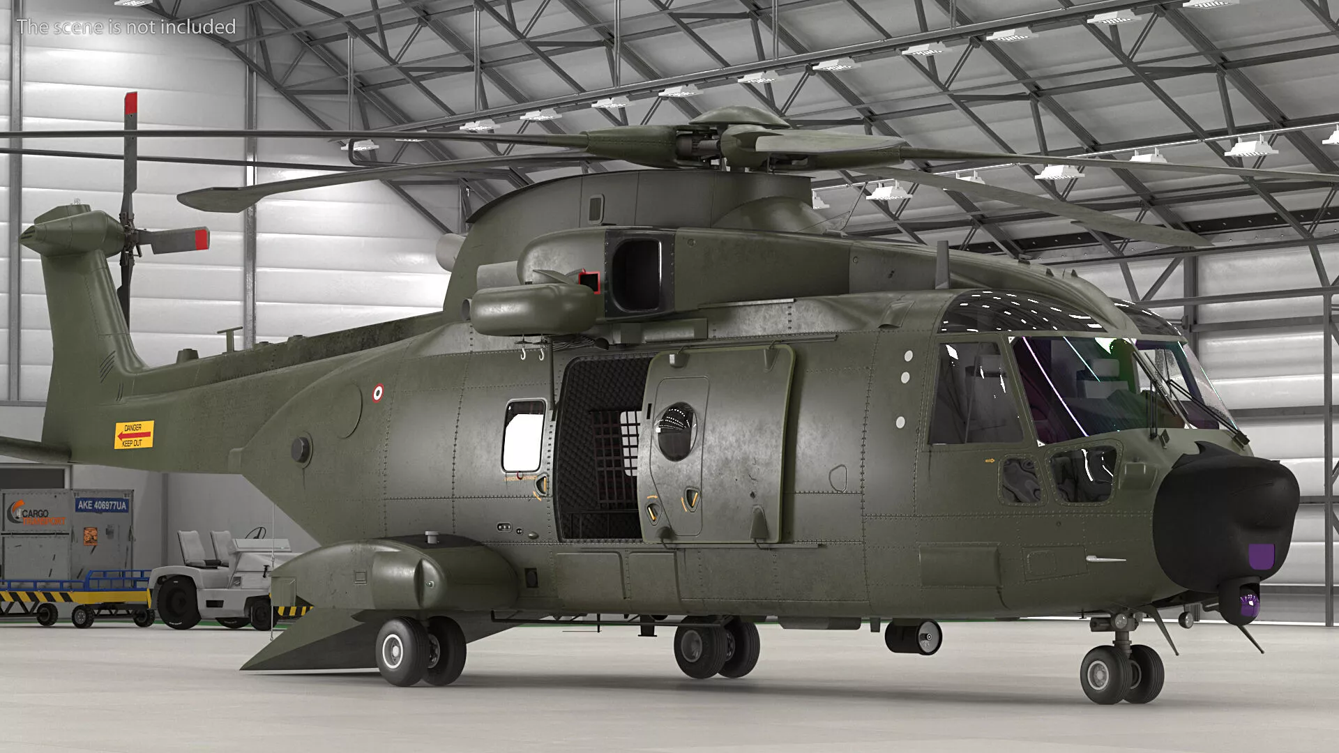 AgustaWestland AW101 Merlin Royal Air Force Rigged 3D model
