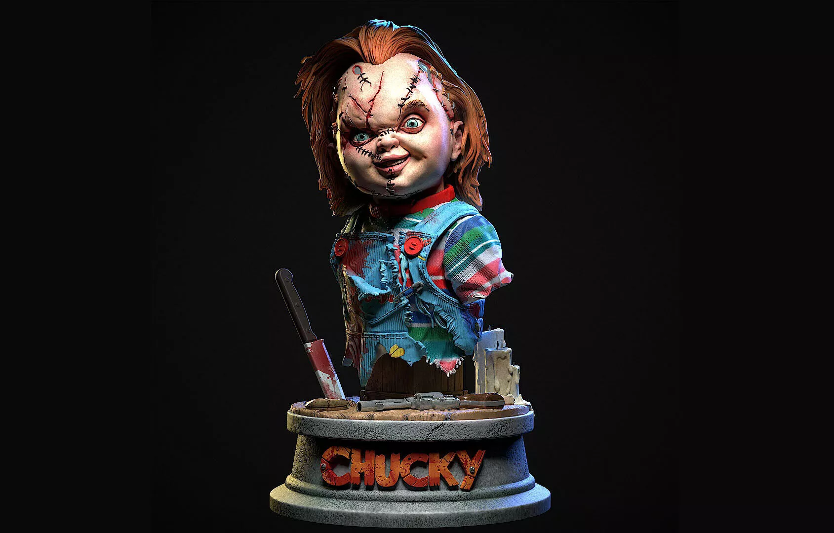 Chucky Bust 3D print model