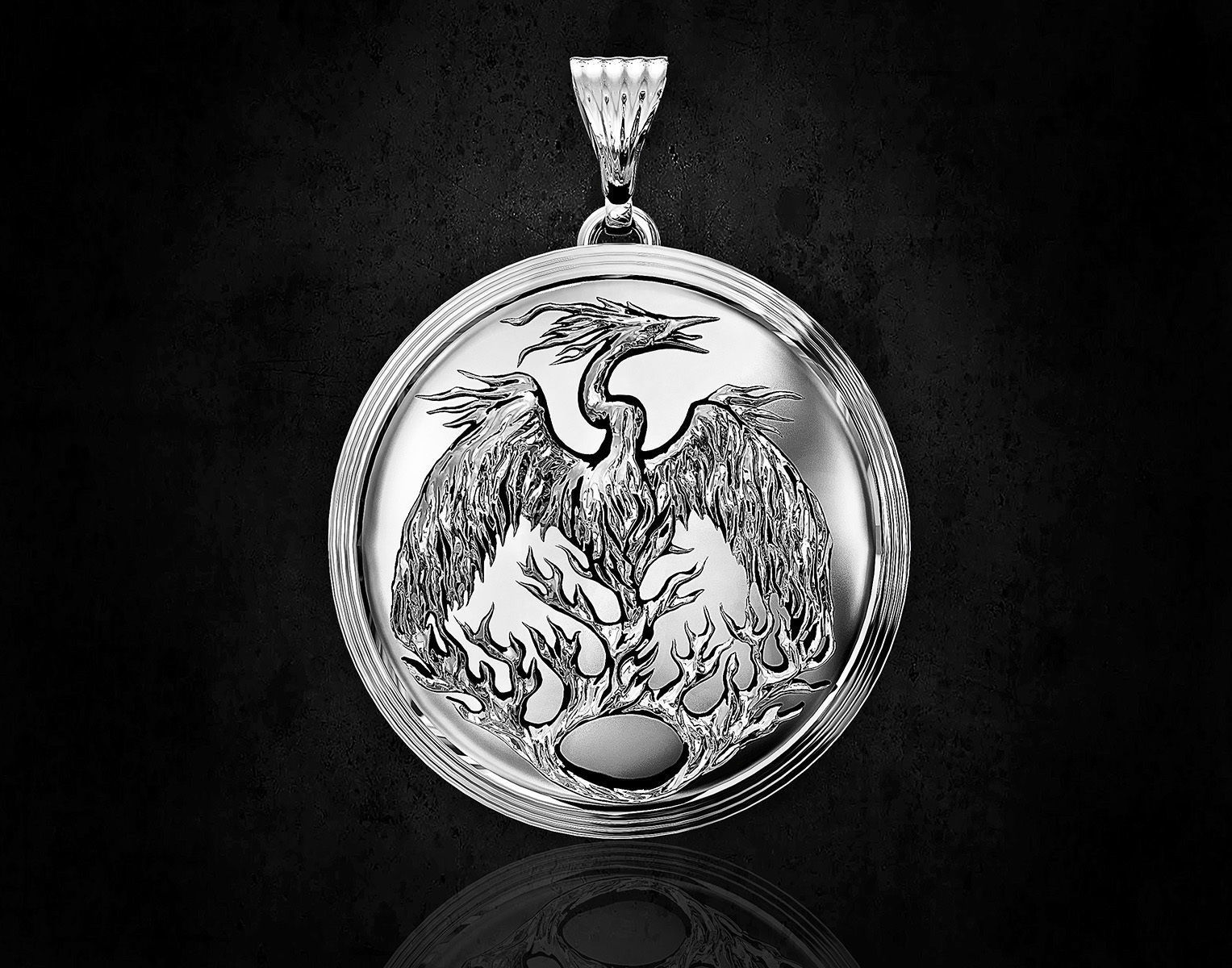 Phoenix pendant 3D print model_3