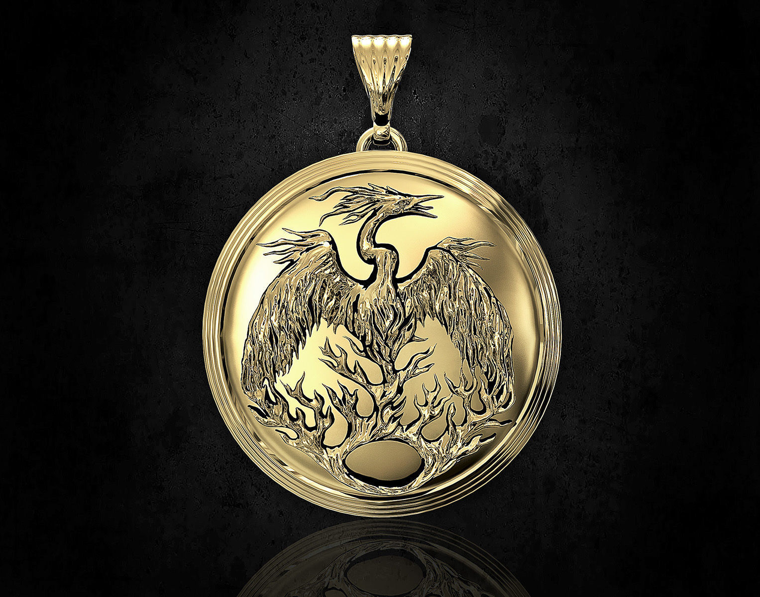 Phoenix pendant 3D print model_1