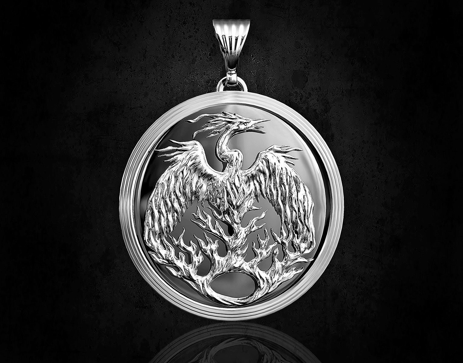 Phoenix pendant 3D print model_2
