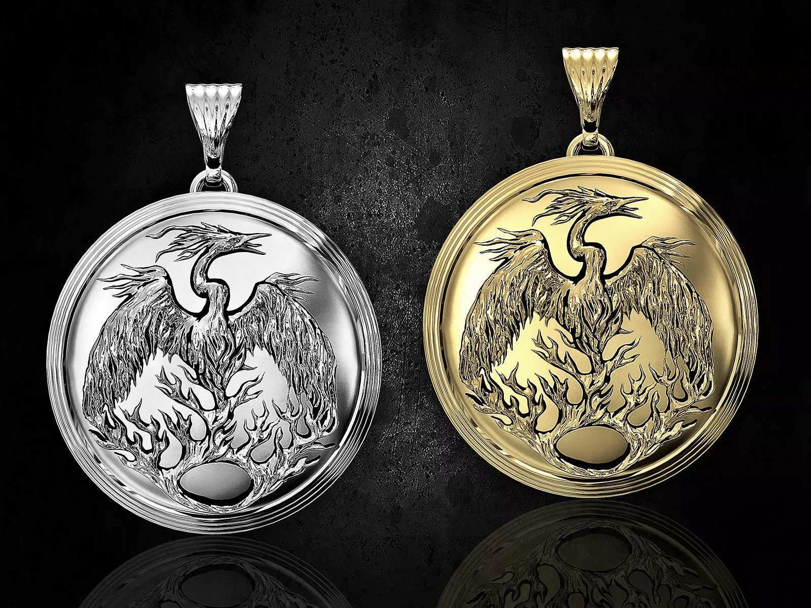 Phoenix pendant 3D print model_0