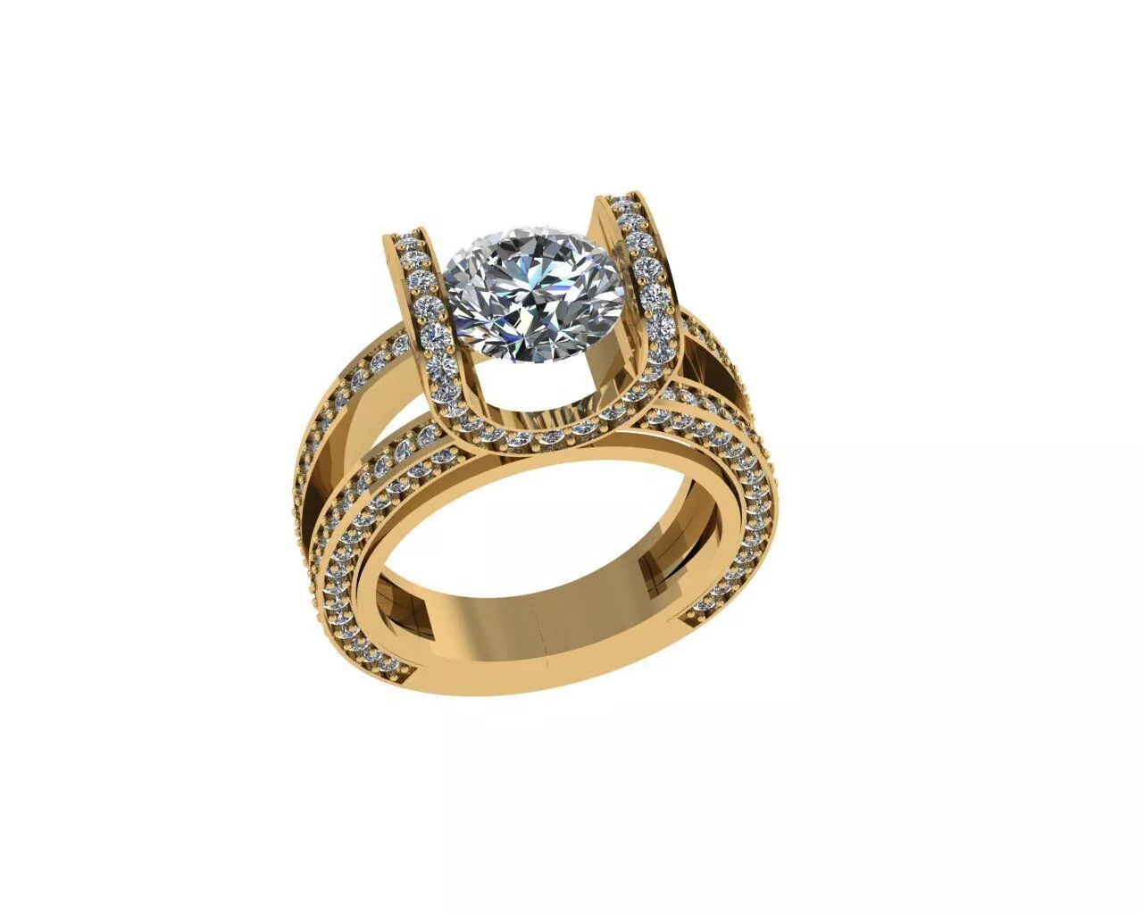 Mens Diamond Rings 3D print model