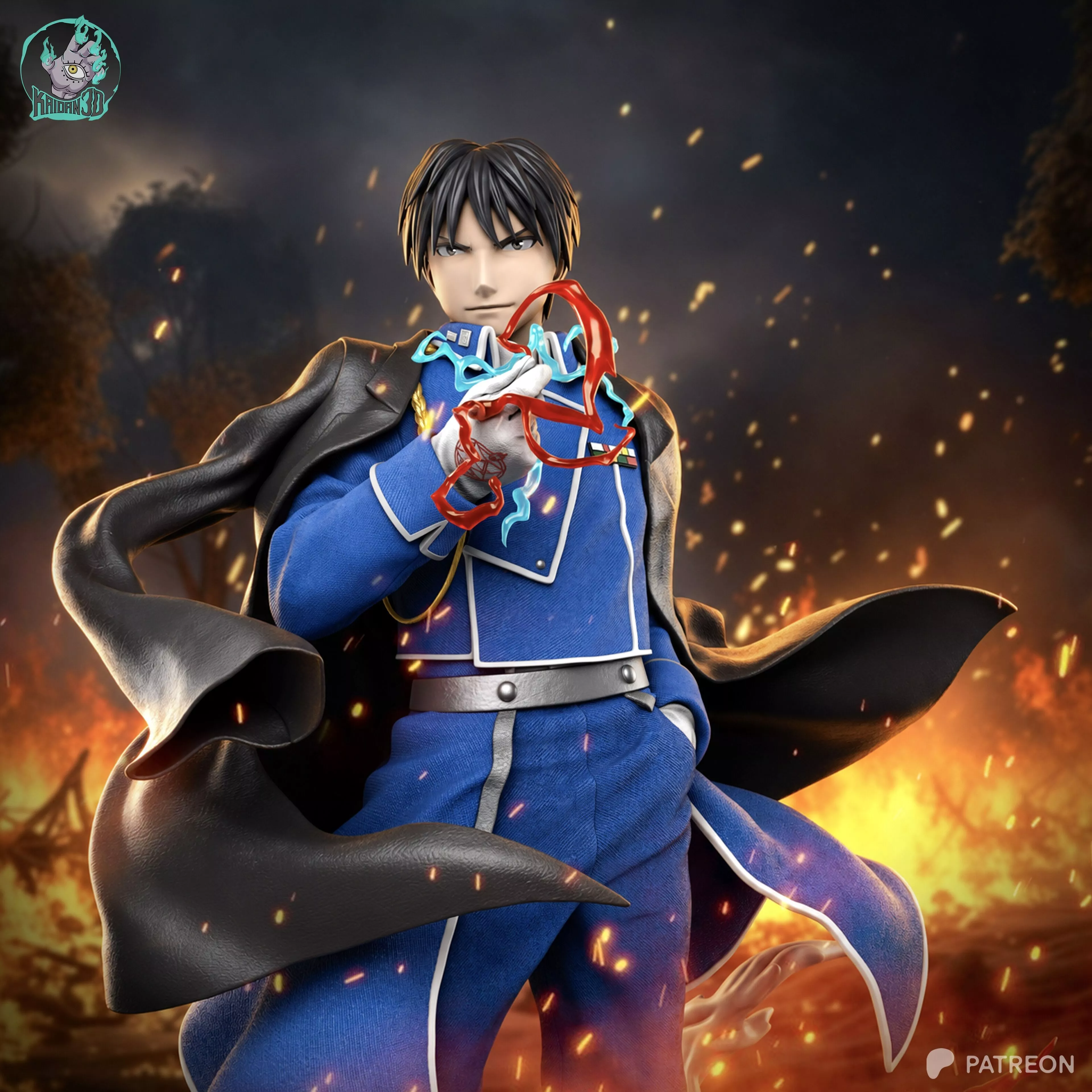 Roy Mustang FULL METAL ALCHEMIST - STL Ready for 3D Printing 3D print model
