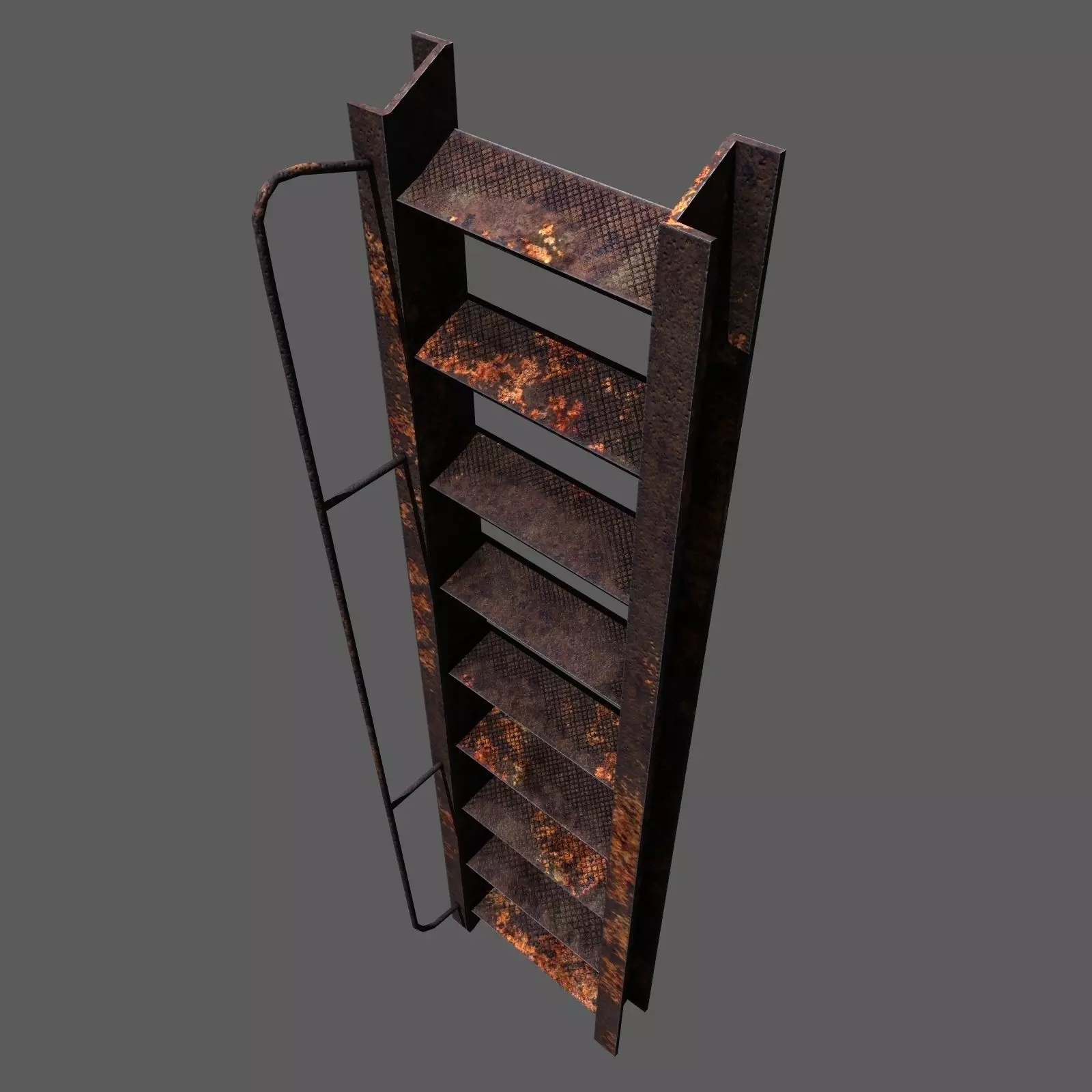 Rust ladder Free low-poly 3D model