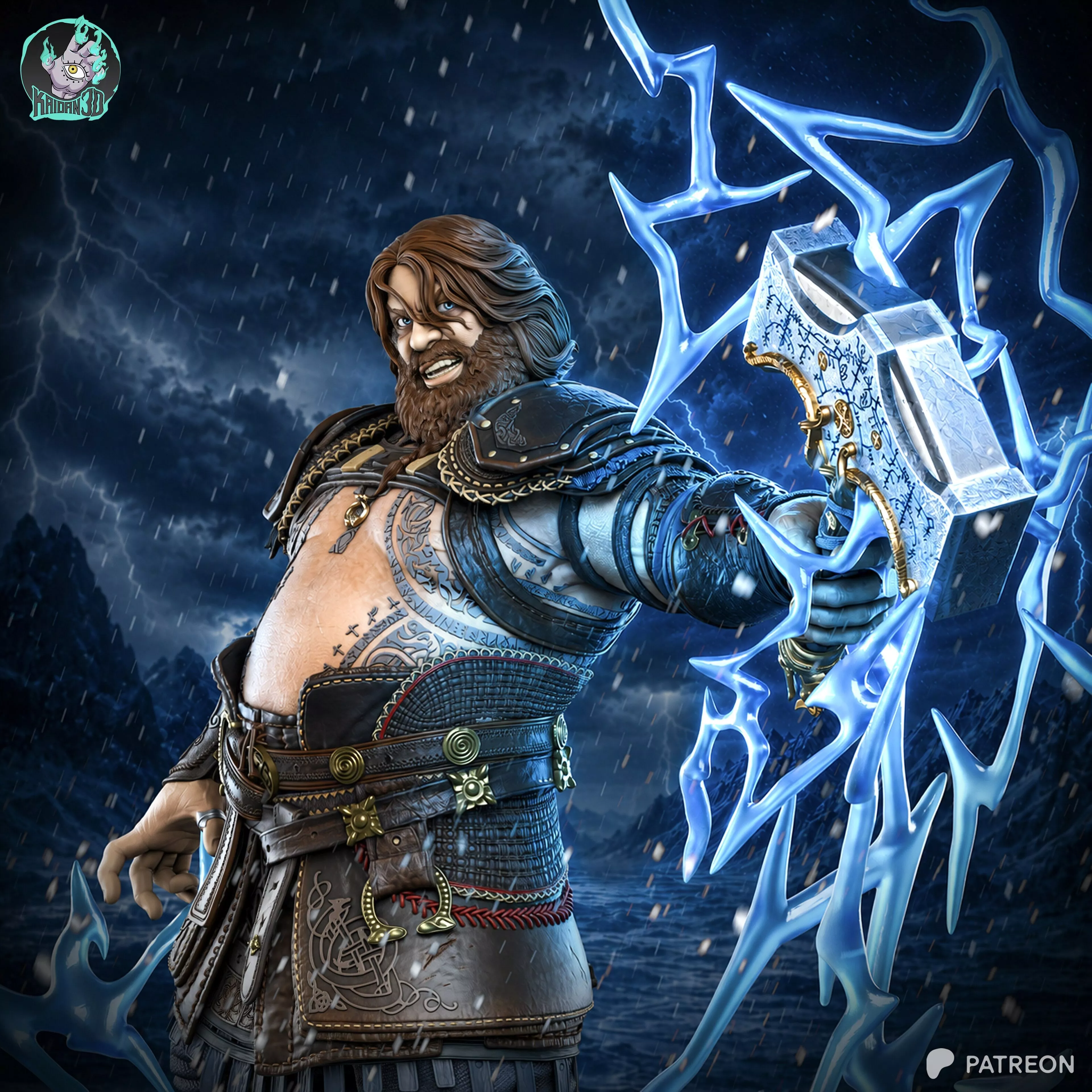 Thor GOD OF WAR RAGNAKAROK - STL Ready for 3D Printing 3D print model