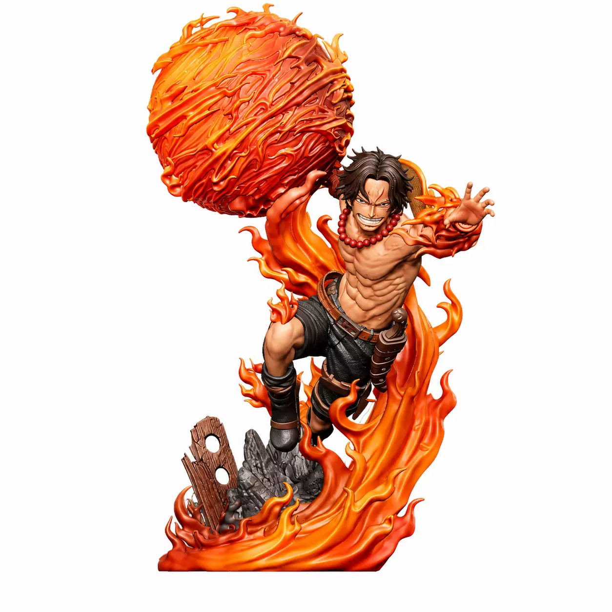 One Piece Ace Fire Fist Anime Statue 3D Print Model 3D print model