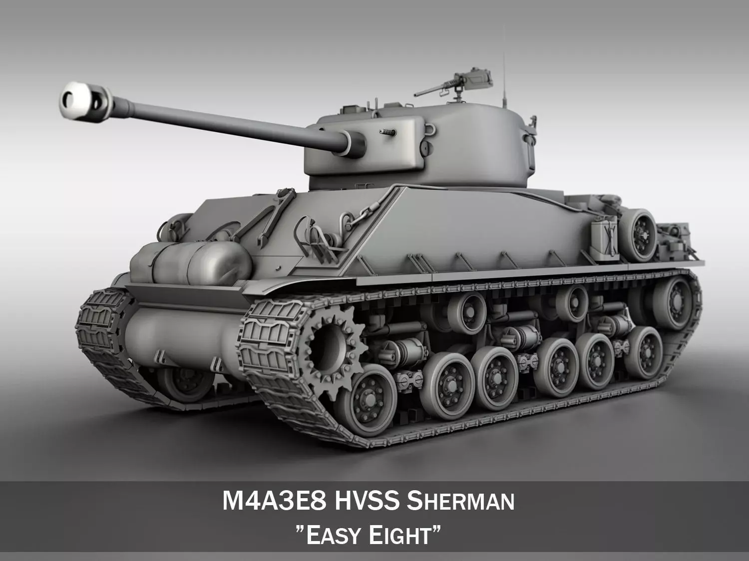 M4A3E8 - Sherman - Easy Eight 3D model_0