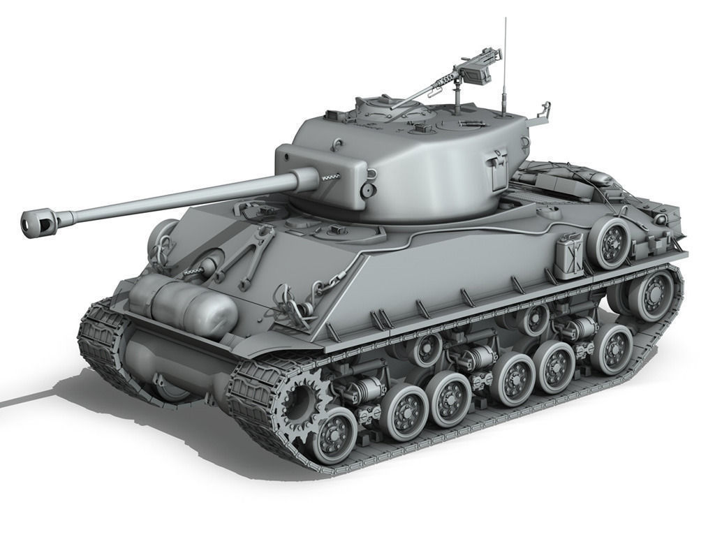 M4A3E8 - Sherman - Easy Eight 3D model_1