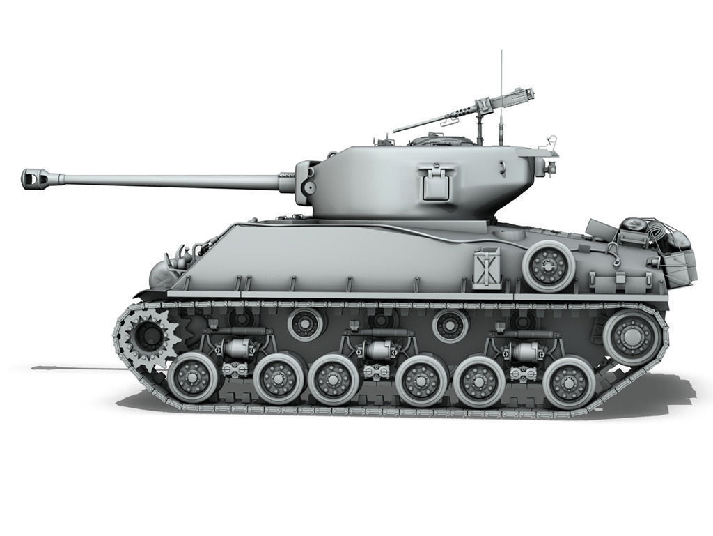 M4A3E8 - Sherman - Easy Eight 3D model_3