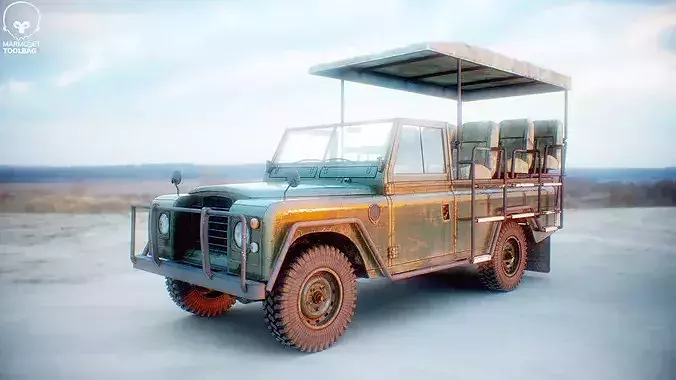 Classic Safari Tour Vehicle 4x4 - PBR Worn Low