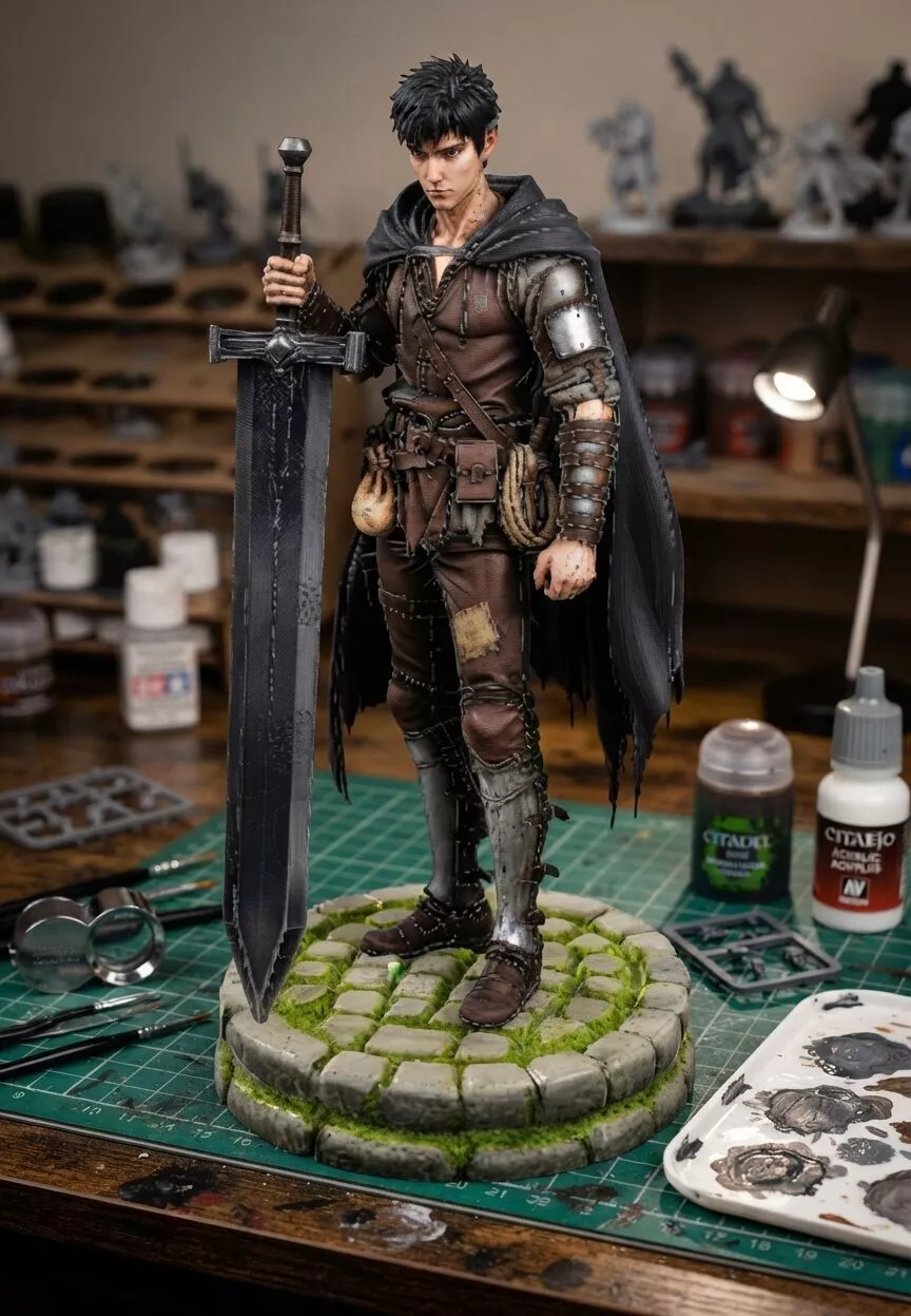 Carn Soulblade - High-Detail Fantasy Miniature or Statue 3D print model