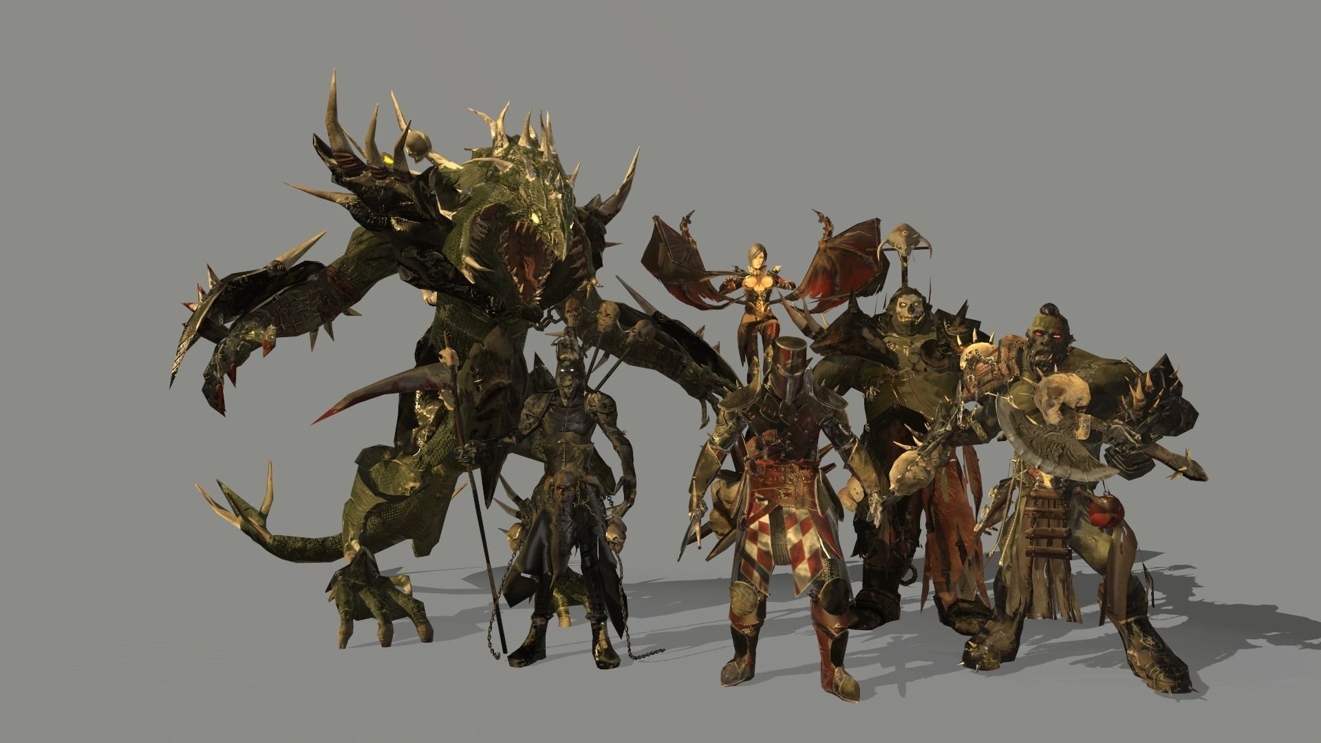 Packing fantastic creatures Low-poly 3D model_4