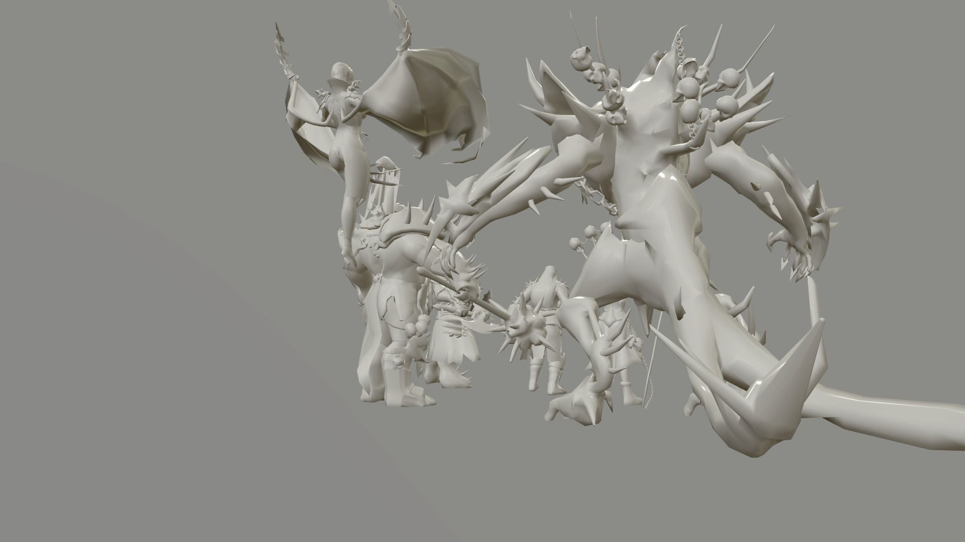 Packing fantastic creatures Low-poly 3D model_27