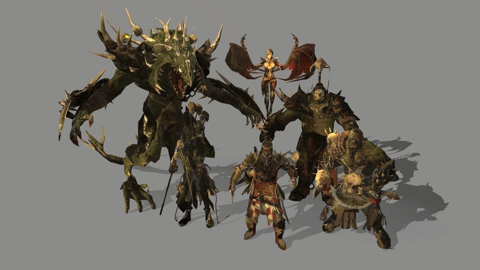 Packing fantastic creatures Low-poly 3D model_19